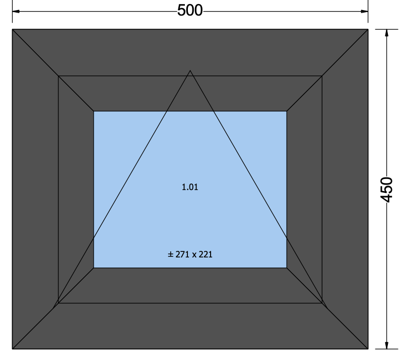 Kiep raam - antracietgrijs 500x450 mm