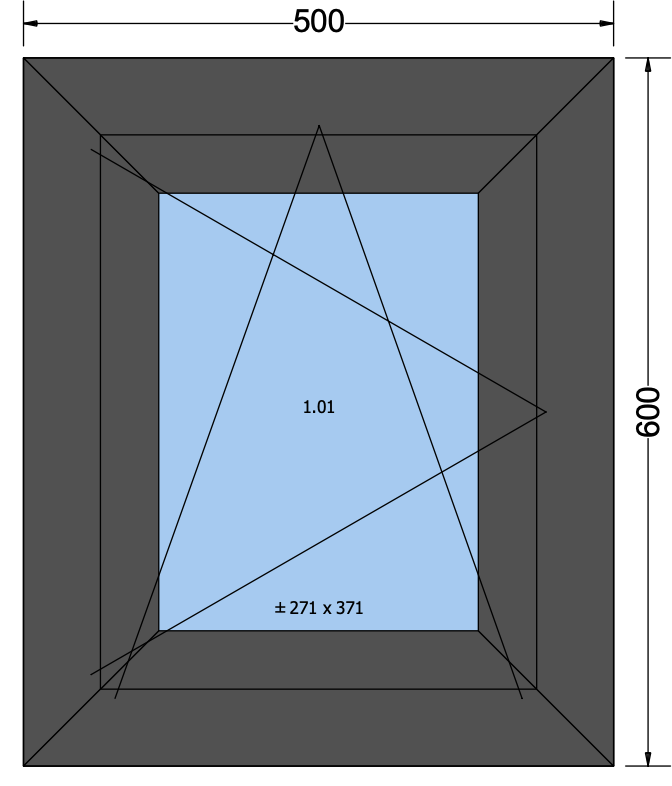 Finestra ad anta/ribalta grigio antracite - 500x600 MM