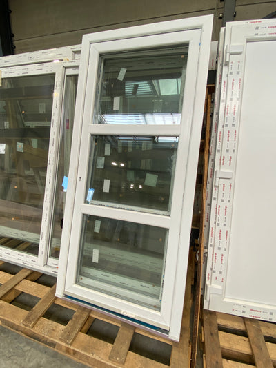 Deur 3 glas vakken wit - 980x2100