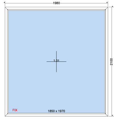 FINESTRA FISSA BIANCA - 1980x2100 MM