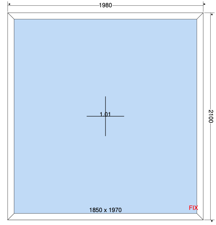 FINESTRA FISSA BIANCA - 1980x2100 MM